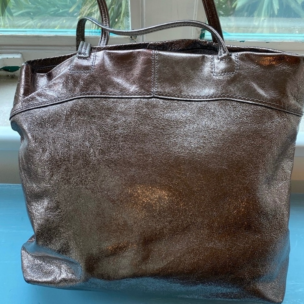 Coach Metallic Leather Embossed Tote - Picture 7 of 15